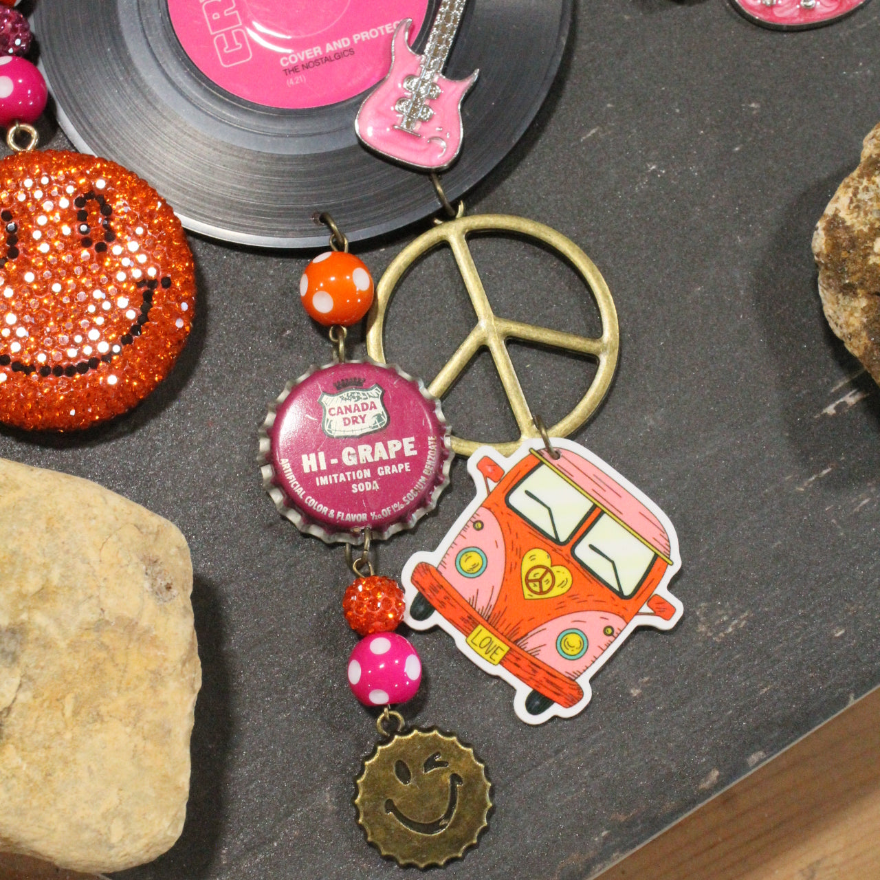 Just A Little Bit Hippy Pink Charm’d Necklace