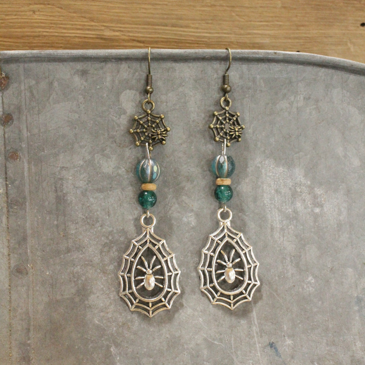 Charlotte's Web Dangle Drop Earrings