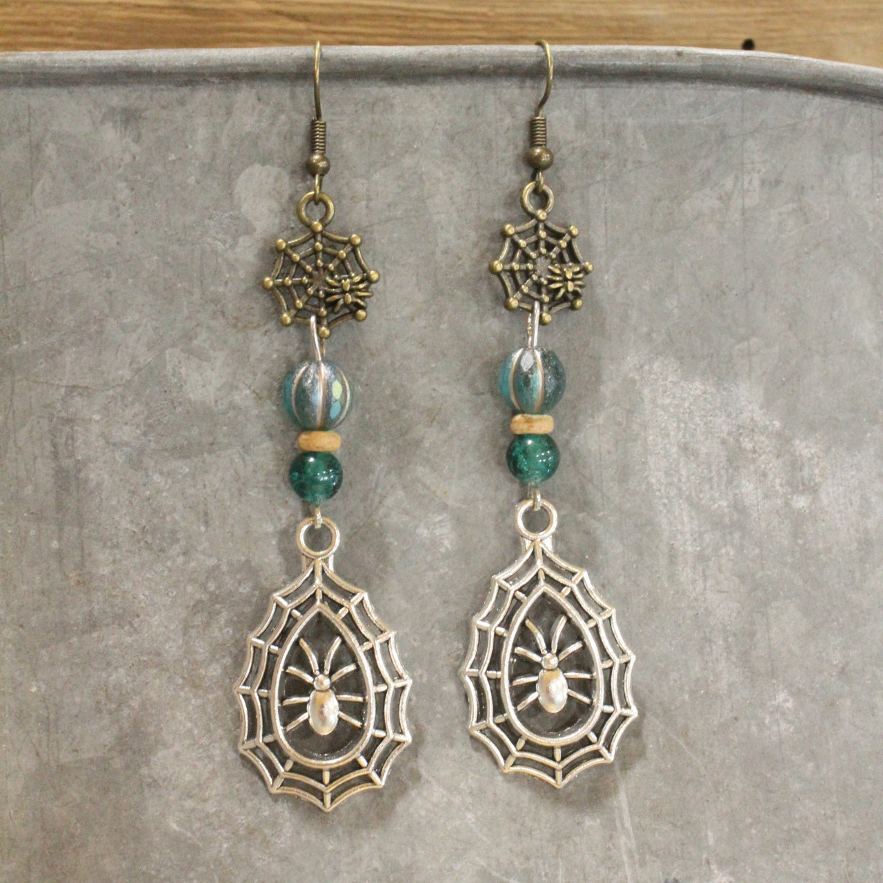 Charlotte's Web Dangle Drop Earrings