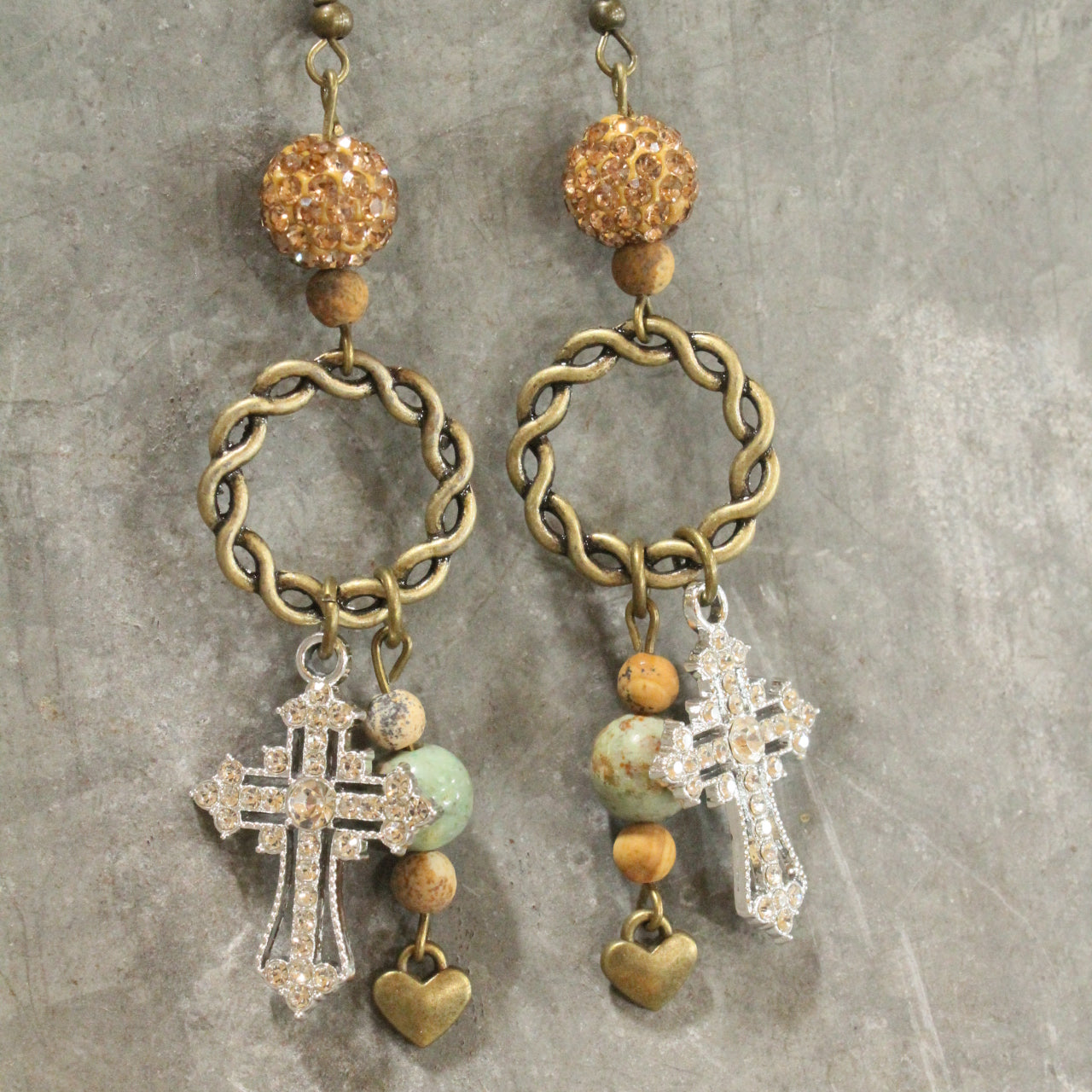 Faith, Hope, & Love Dangle Drop Earrings