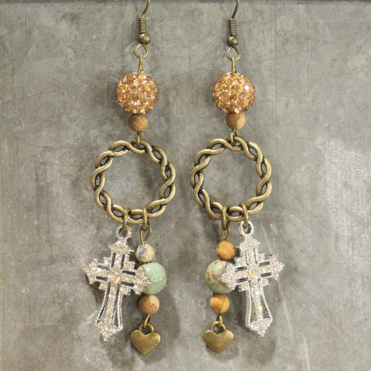 Faith, Hope, & Love Dangle Drop Earrings