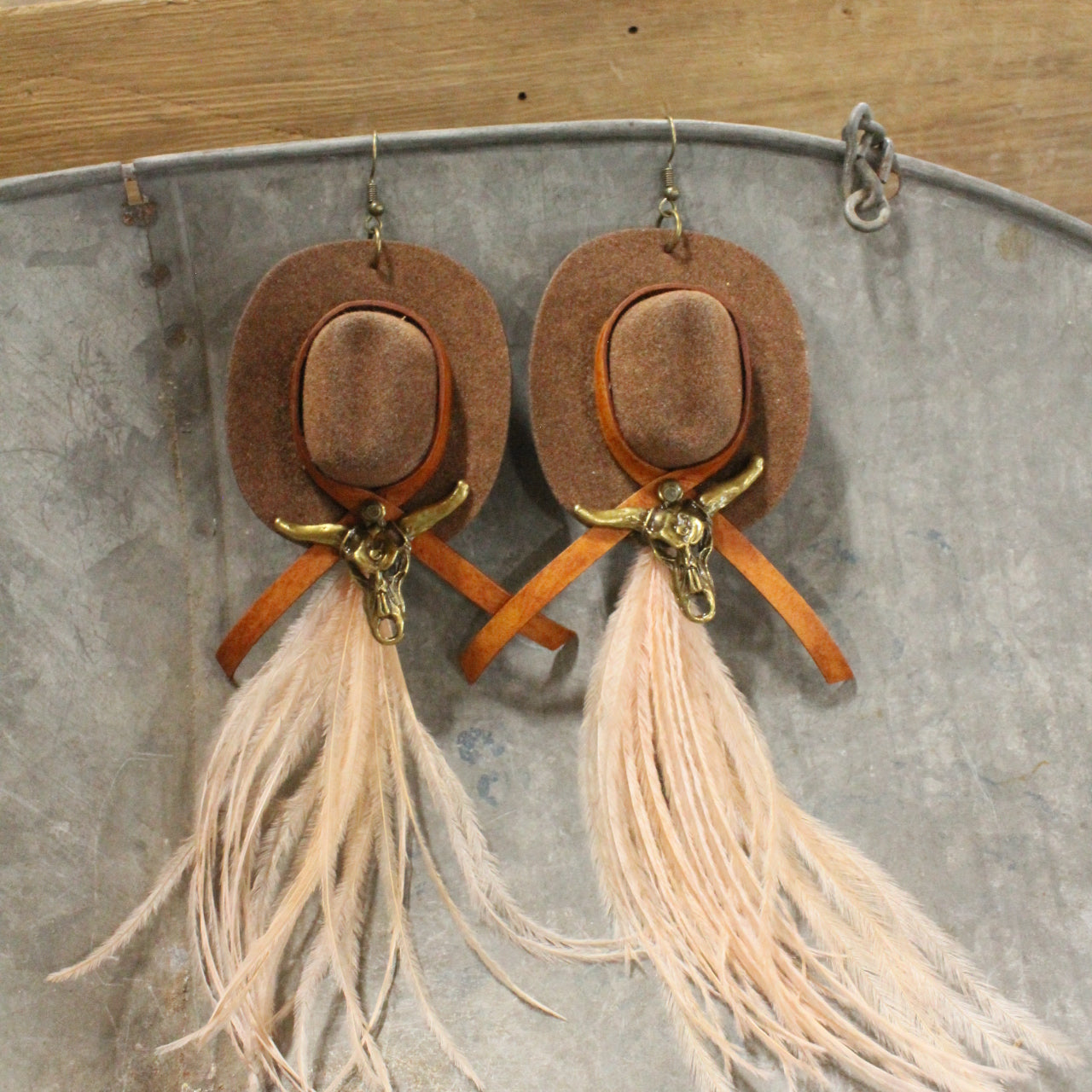 Hats Off Cowgirl Dangle Drop Earrings