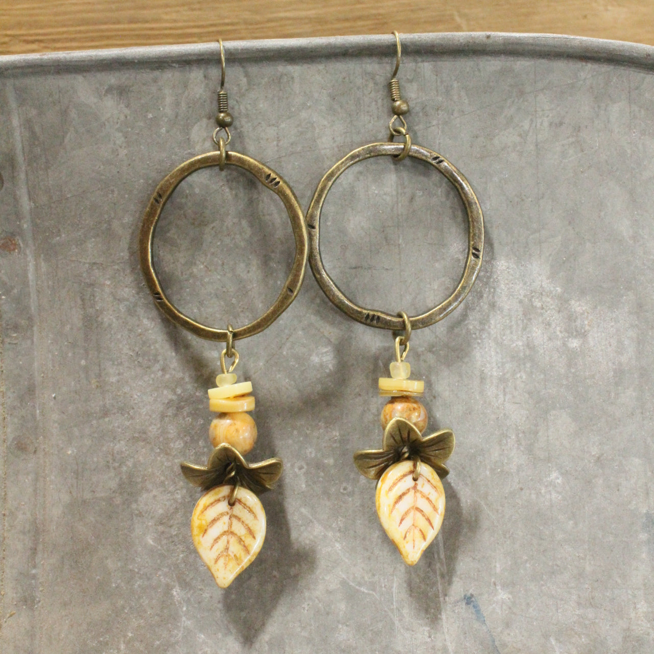 Cool Breeze Fall Leaves Dangle Drop Earrings