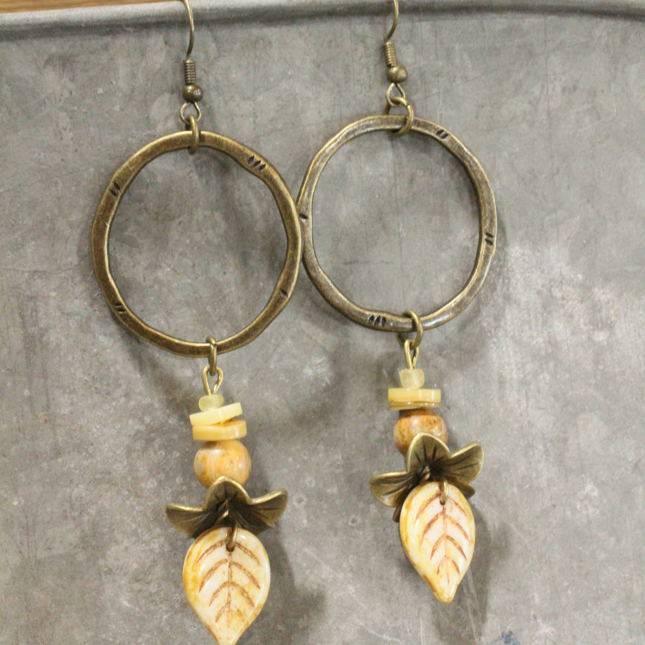 Cool Breeze Fall Leaves Dangle Drop Earrings