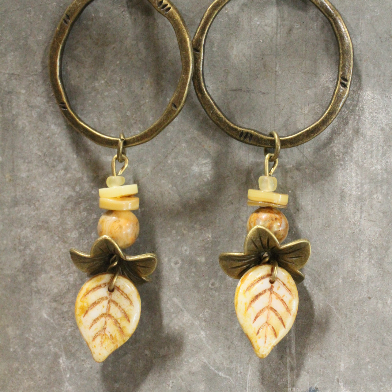 Cool Breeze Fall Leaves Dangle Drop Earrings