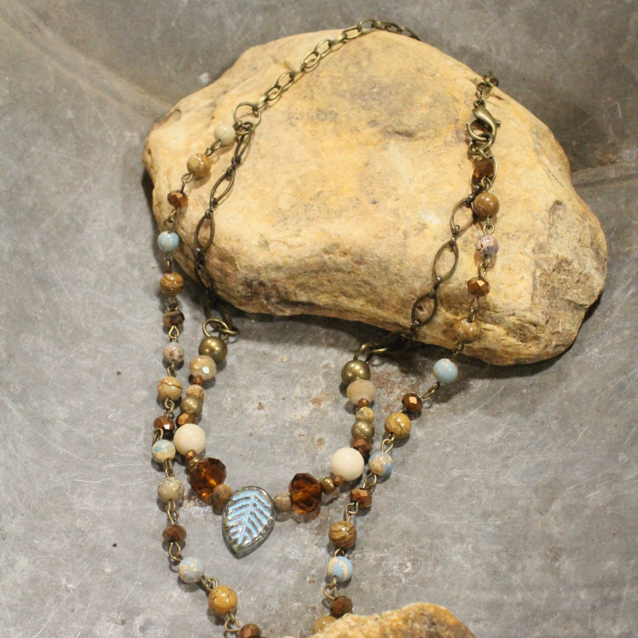 Crispy & Cool Fall Leaves Layered Necklace