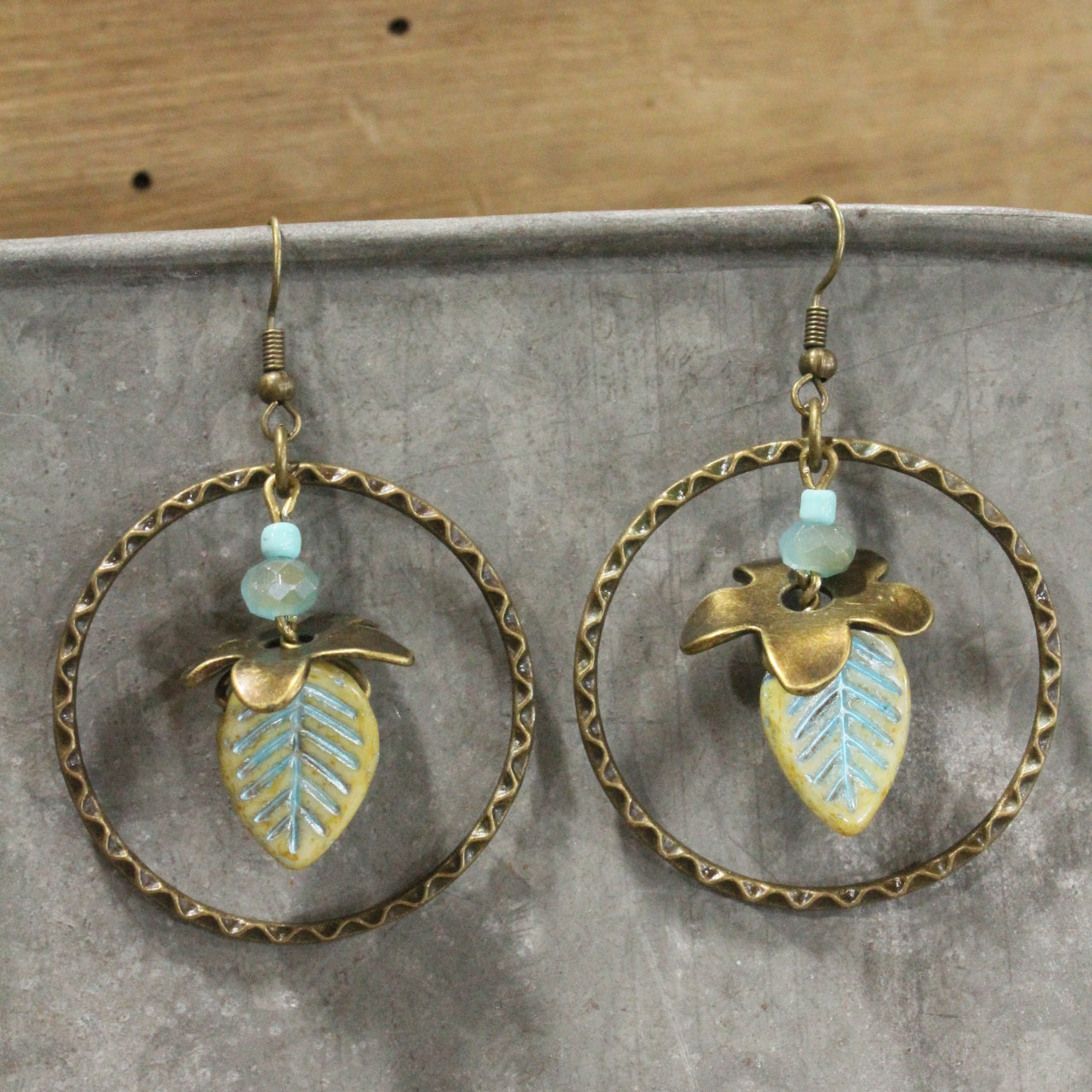 Crisp Fall Leaves Dangle Drop Earrings
