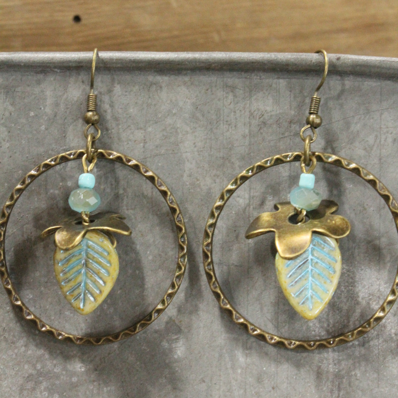 Crisp Fall Leaves Dangle Drop Earrings