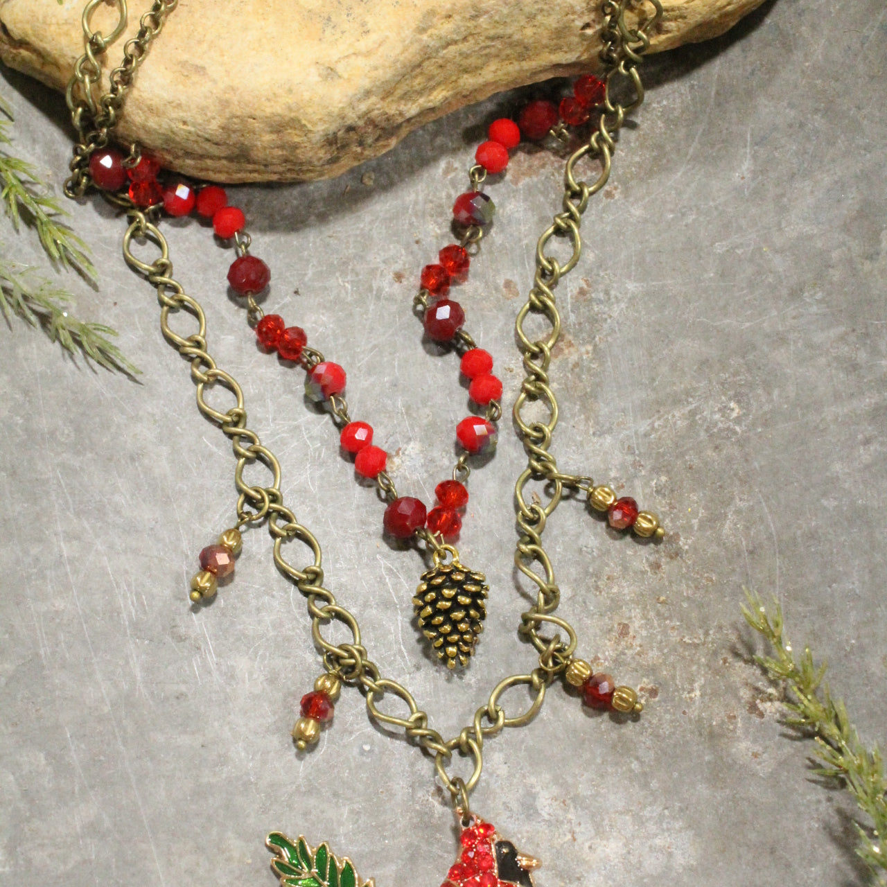 Bold & Beautiful Cardinal Layered Necklace
