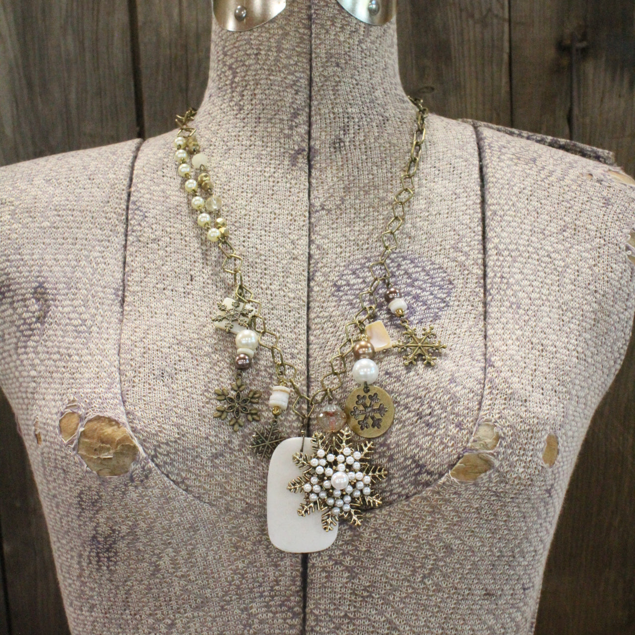 Vintage Snowflake Charm'd Necklace