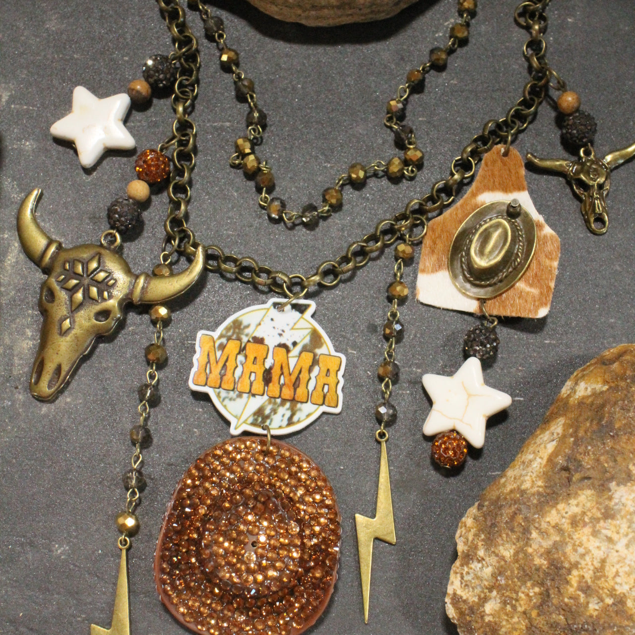 My Mama...A Bolt Of Lightning Charm'd Necklace