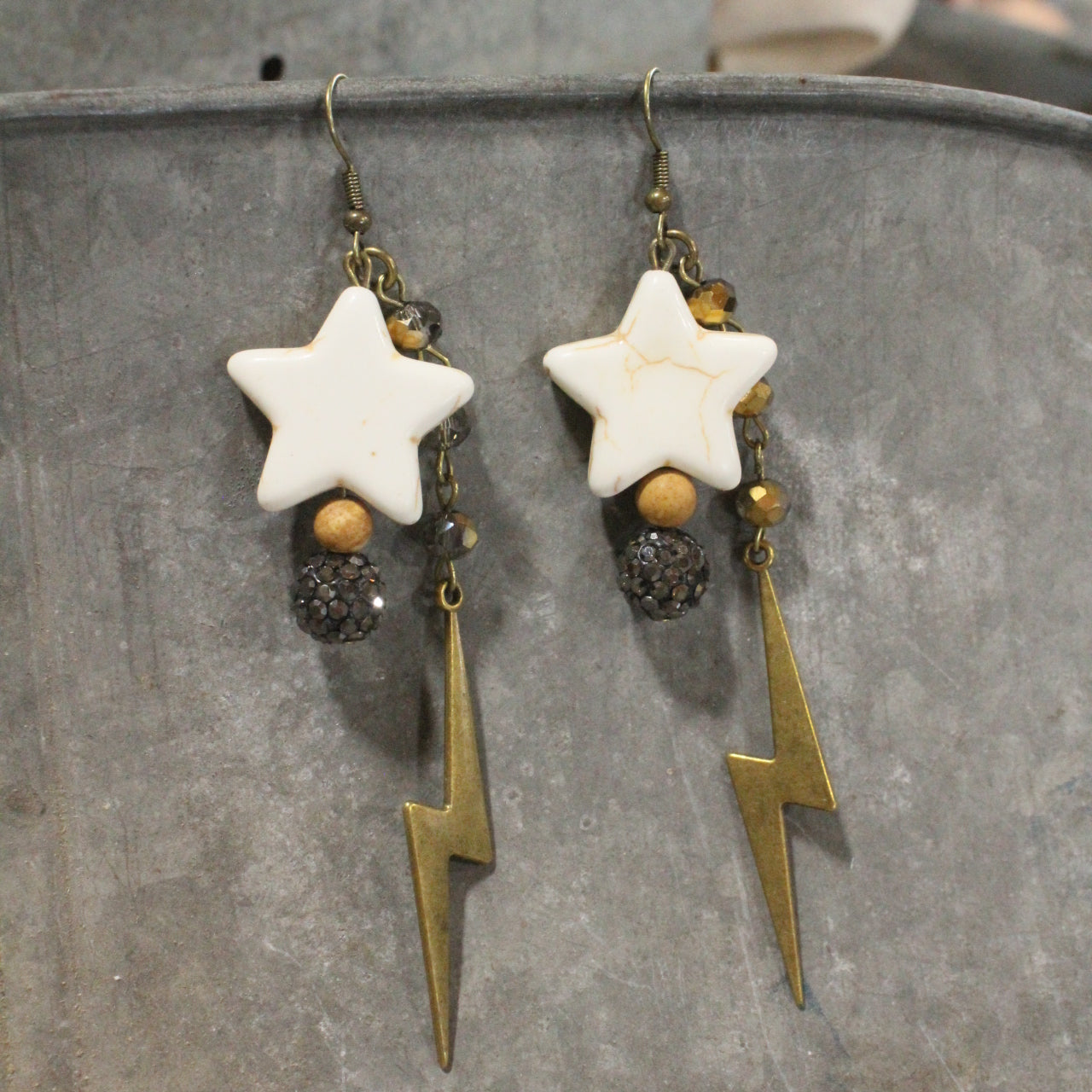 My Mama...A Bolt Of Lightning Dangle Earrings