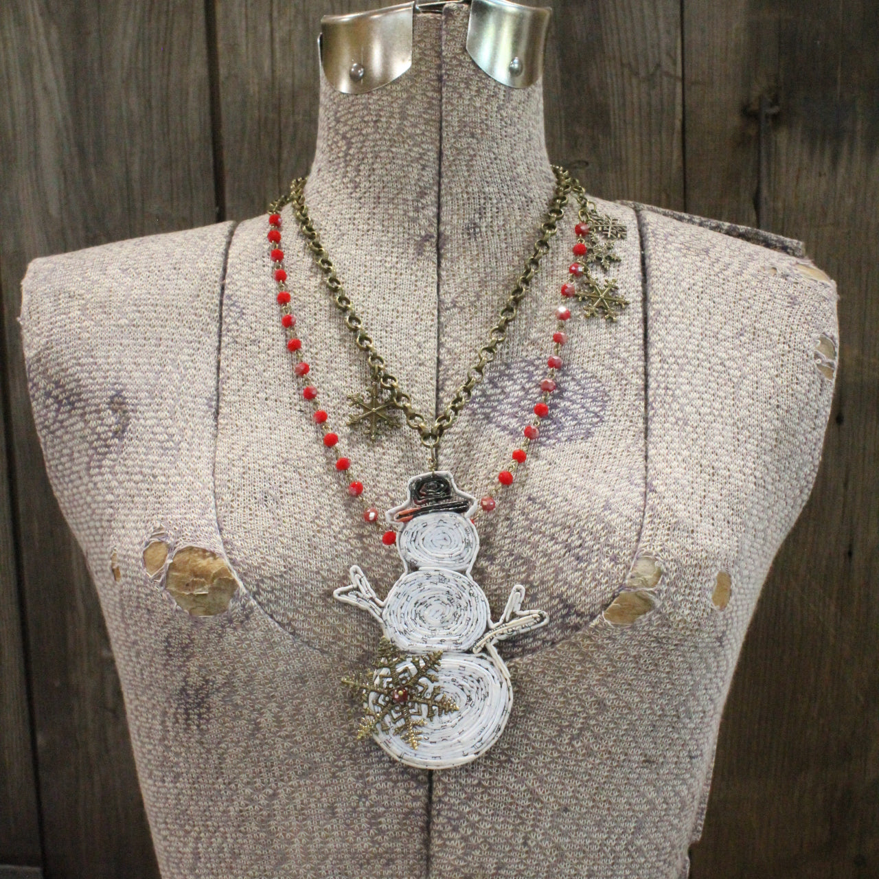 Let's Build A Snowman Layered Necklace