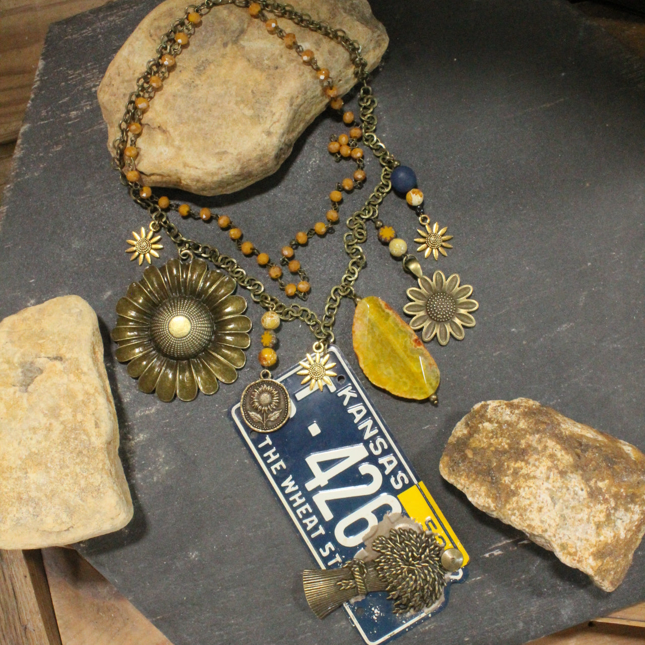 Travel Time In Kansas Layered Necklace