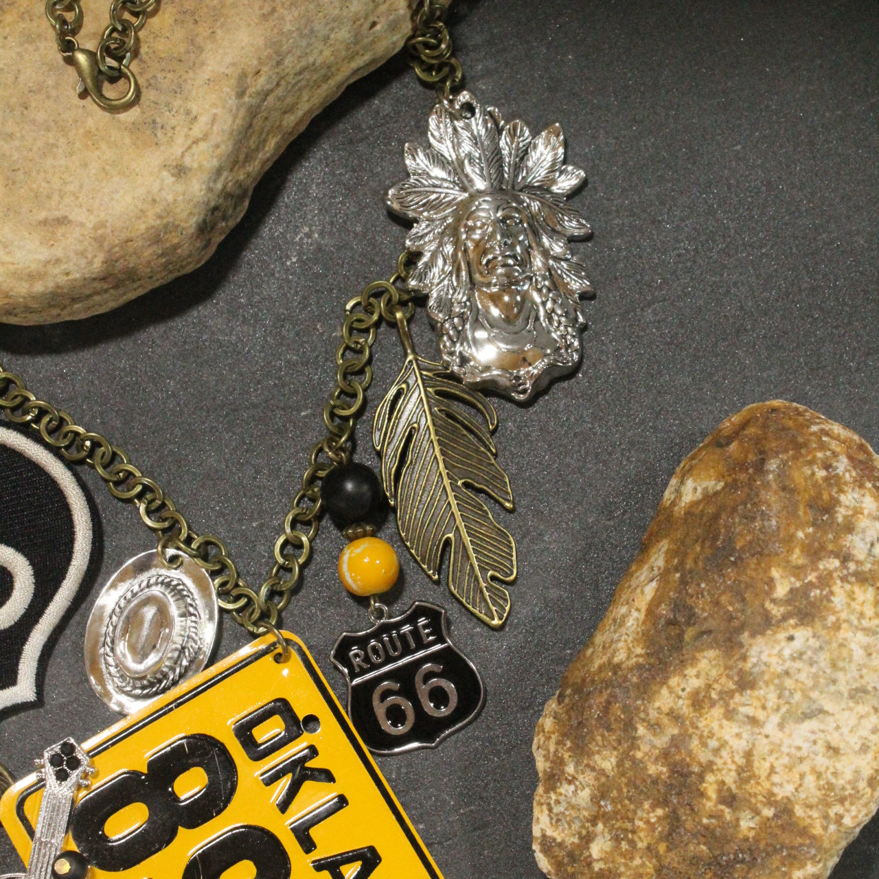 Travel Time In Oklahoma Layered Necklace