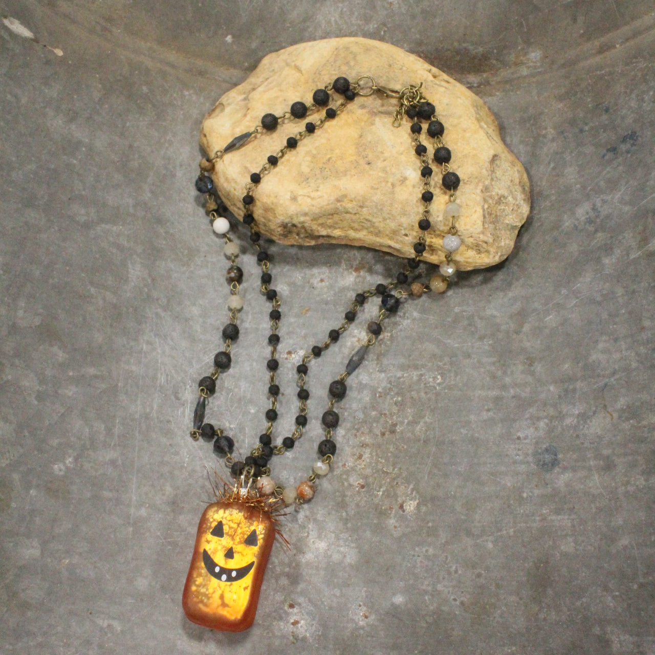 Jack In His Pumpkin Patch Charm'd Necklace