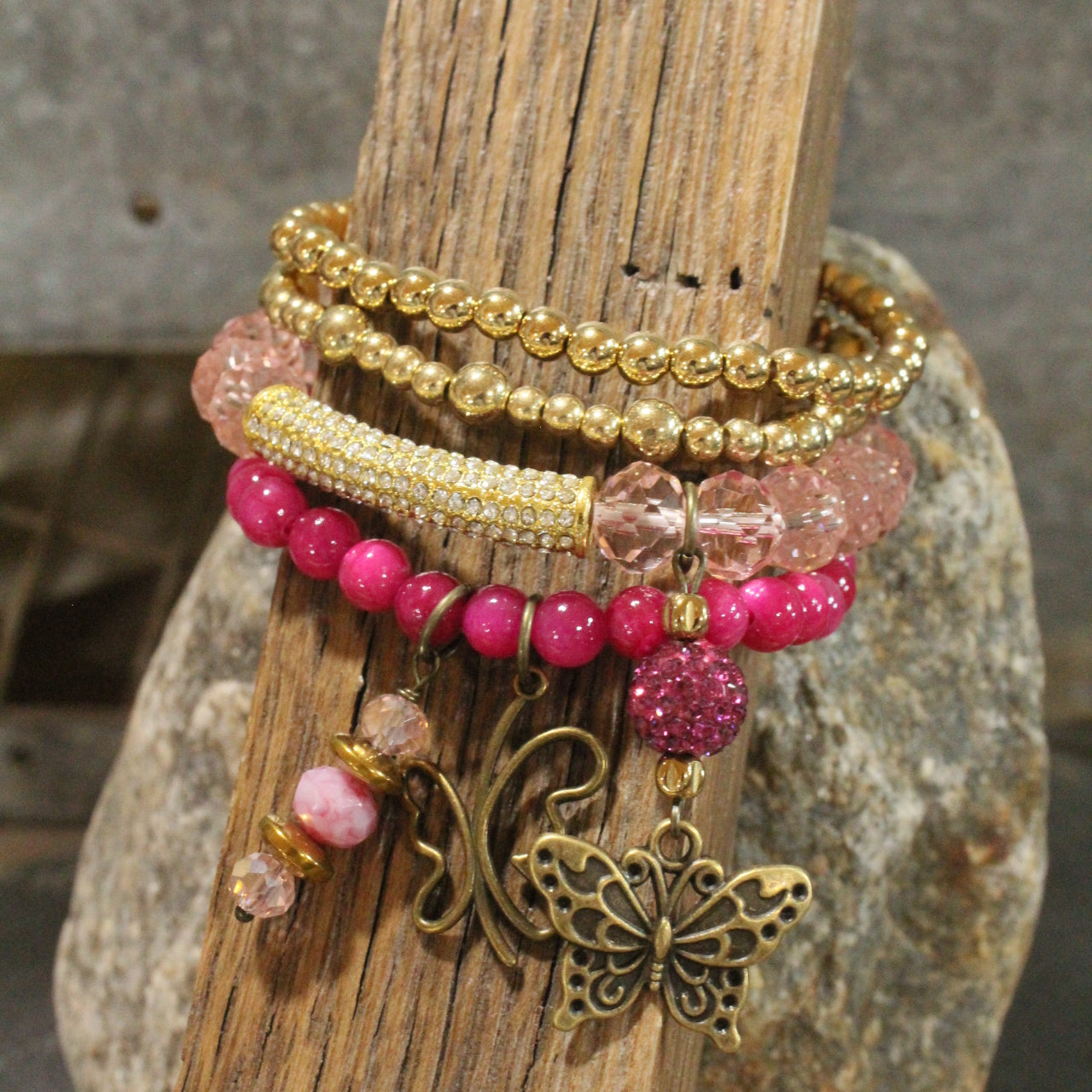 Bold Beauty Butterfly Bracelet Set