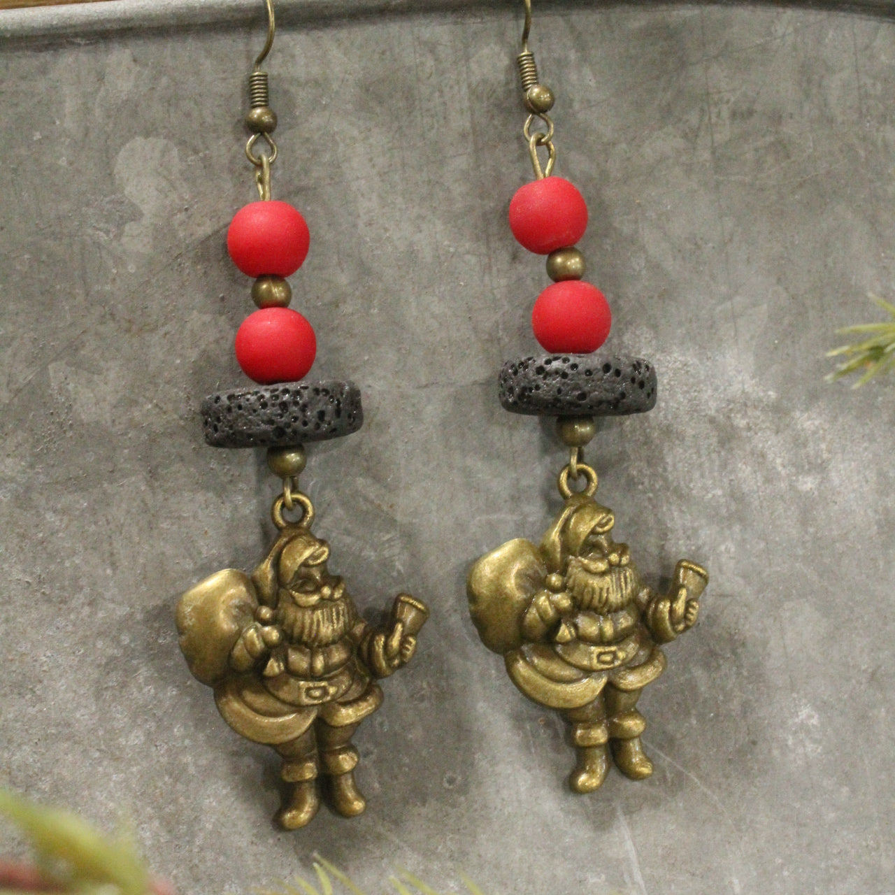 Special Delivery Santa Earrings