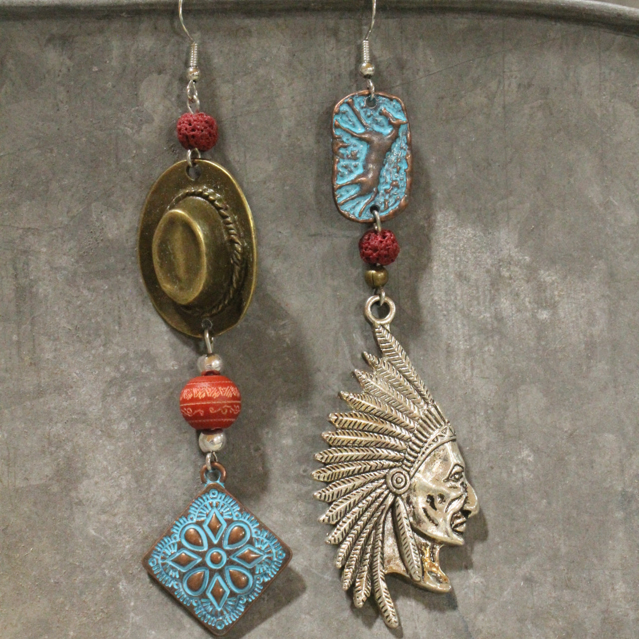 Cowboys & Indians Dangle Earrings