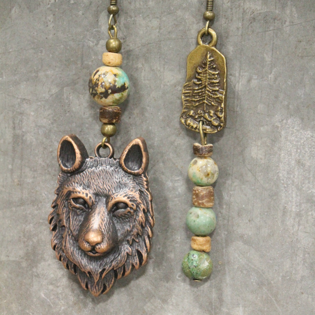 World Of the Wolves Dangle Earrings