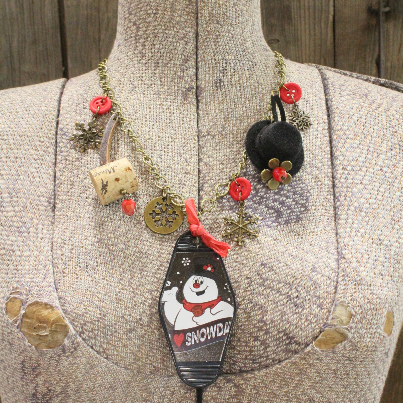 Frosty The Snowman Charm'd Necklace