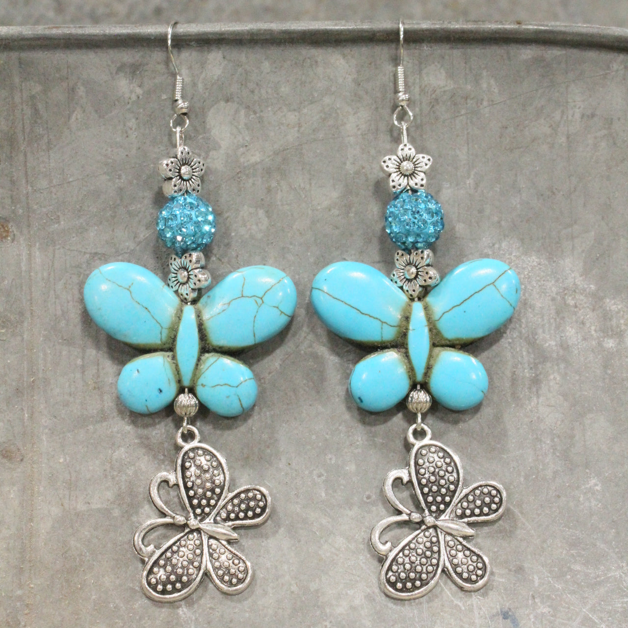 Butterfly Bliss Turquoise Dangle Earrings
