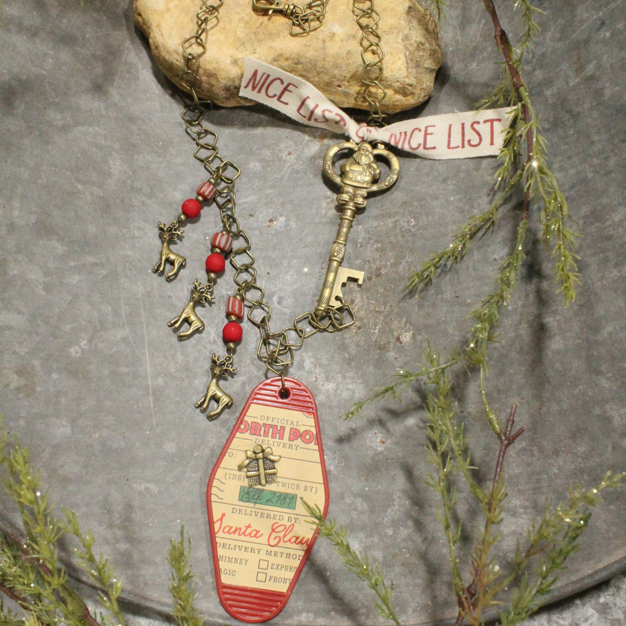 Ticket To The North Pole Charm'd Necklace