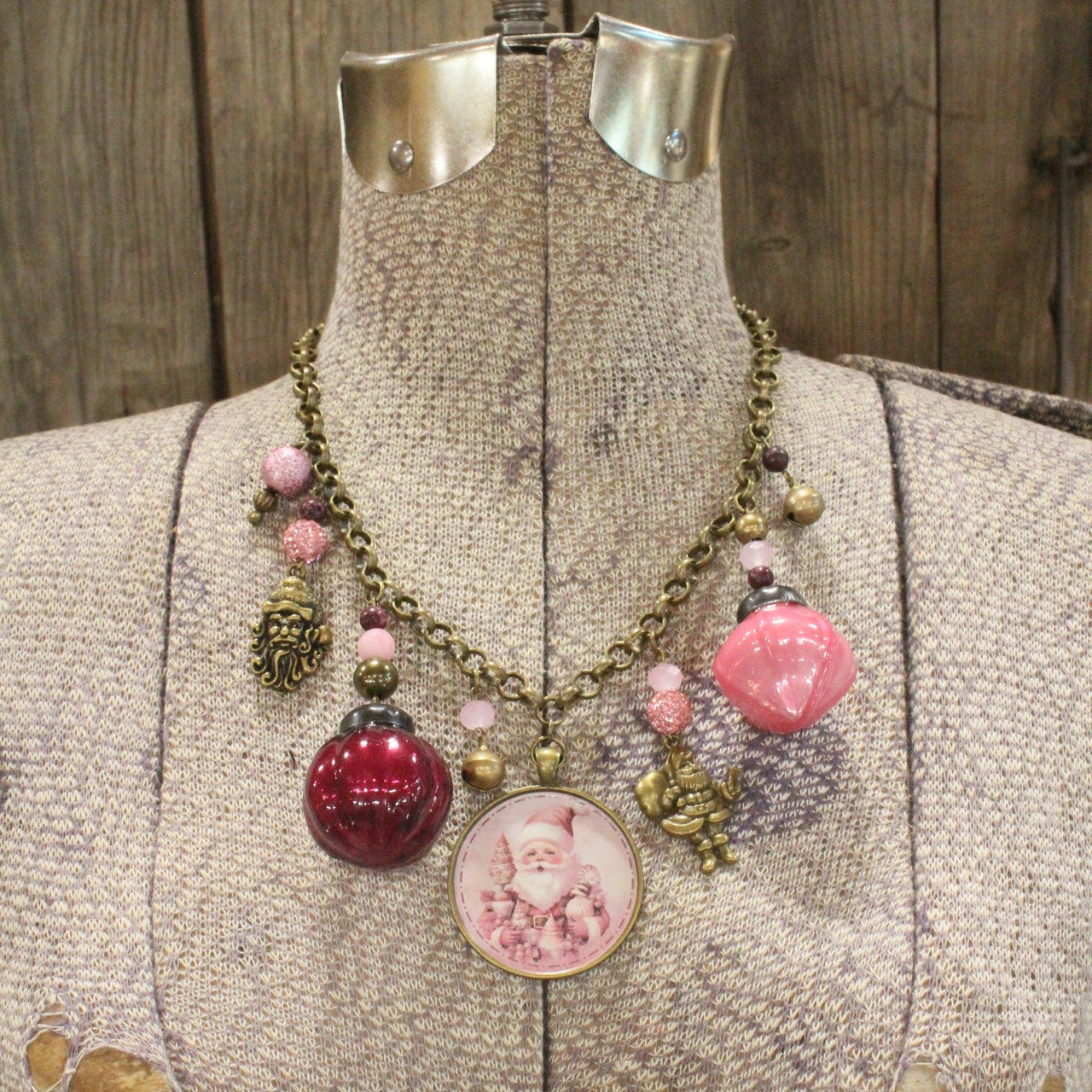 Santa's Blushing This Christmas Charm'd Necklace