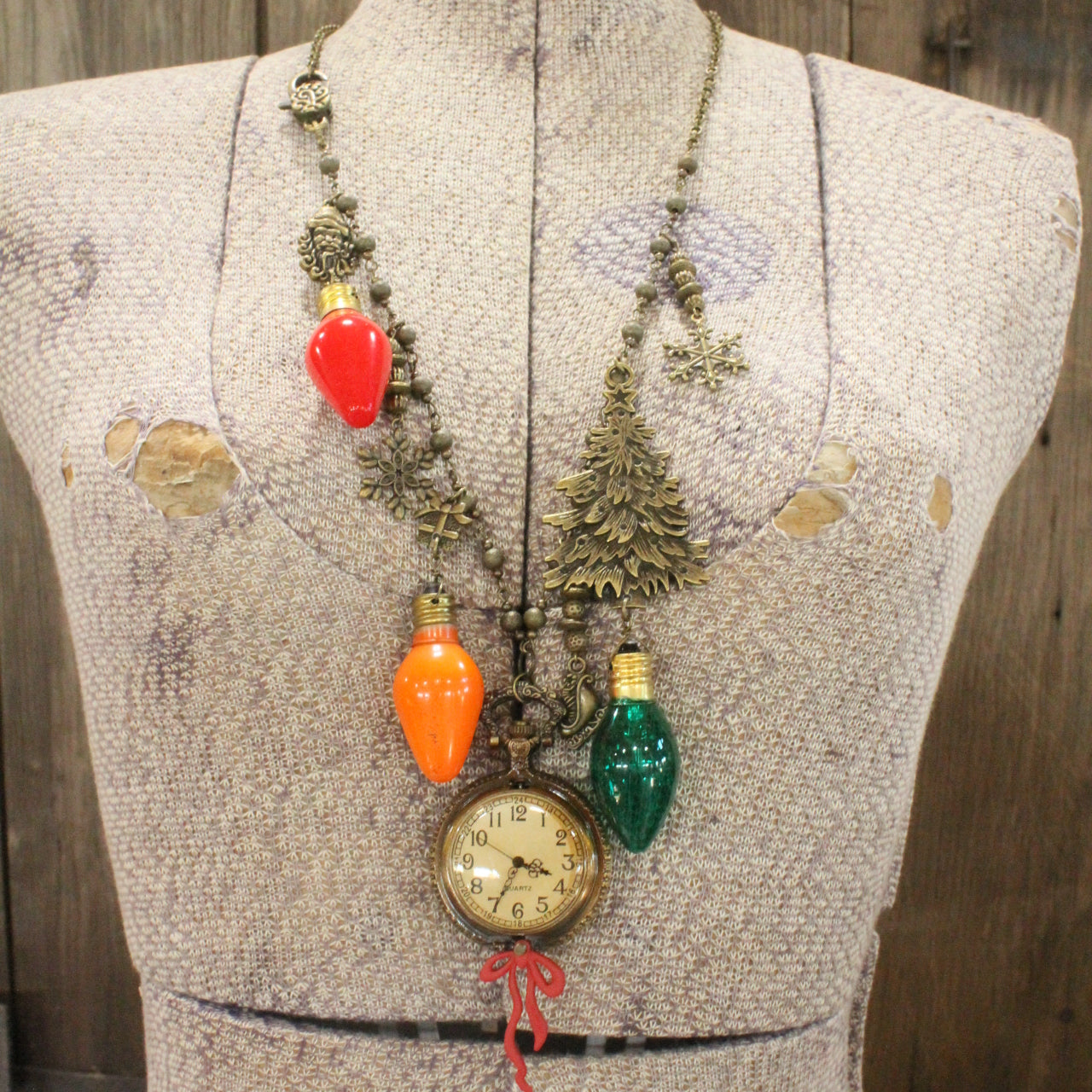 Time For Lights Christmas Charm'd Necklace
