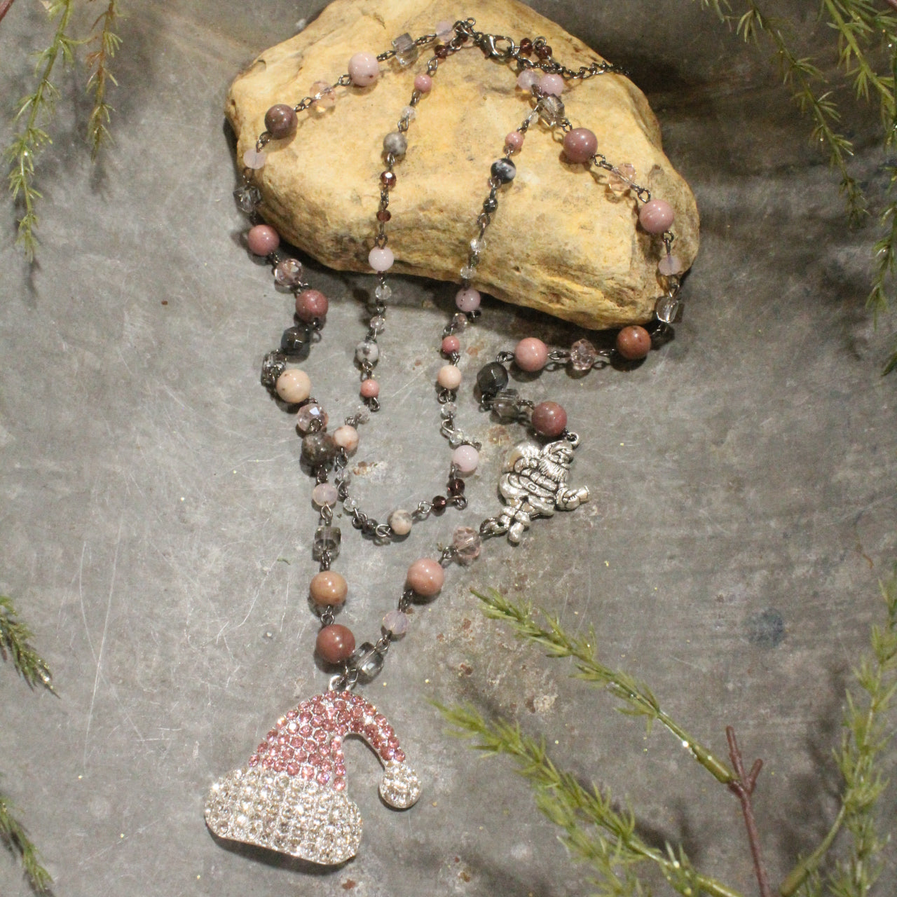 Santa's Hat Is Blushing Layered Necklace