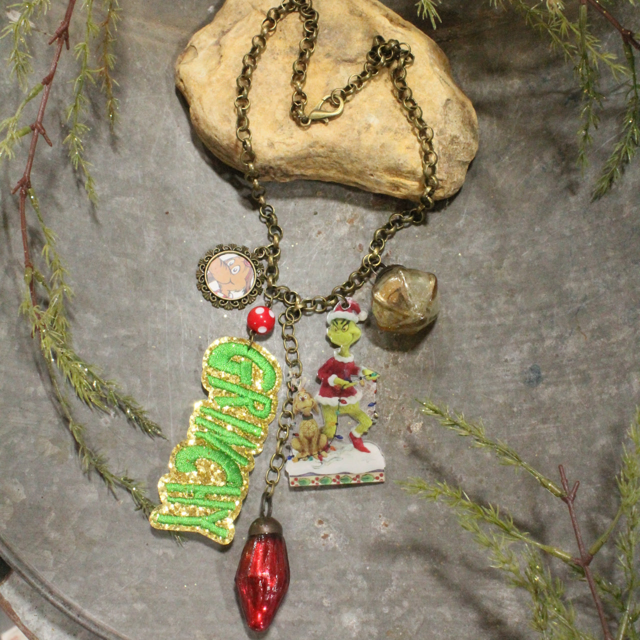 Grinchy Isn't Allowed Charm'd Necklace