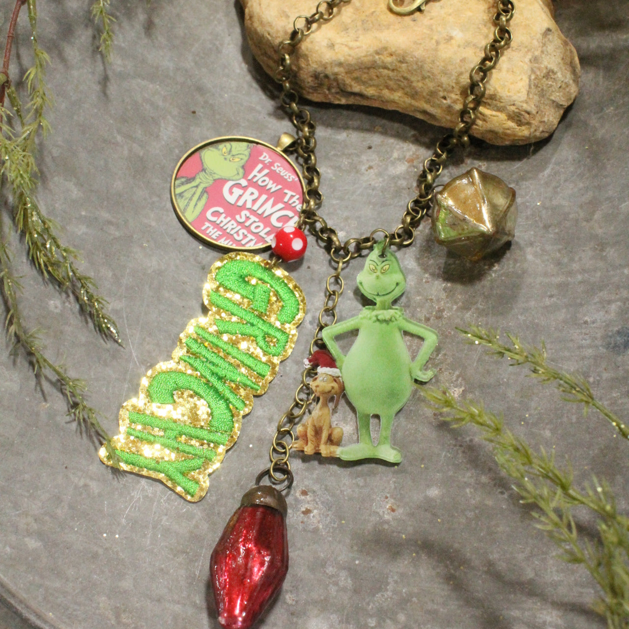 Grinchy Isn't Allowed Charm'd Necklace