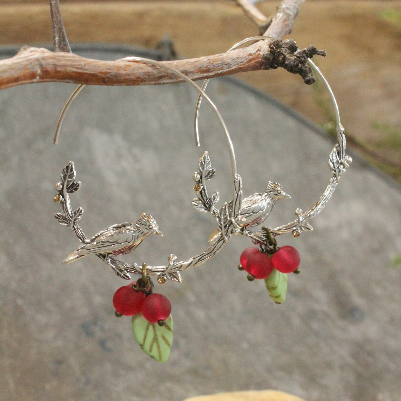 Love For Cardinals Dangle Drop Earrings