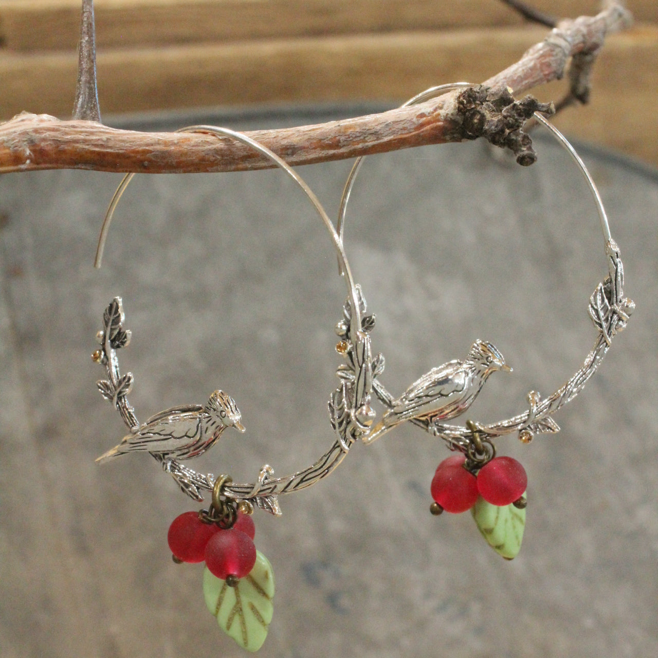 Love For Cardinals Dangle Drop Earrings
