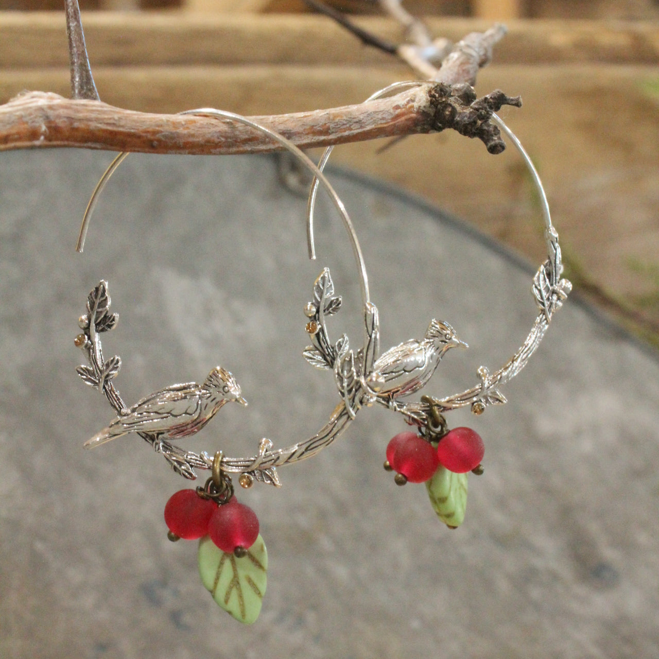Love For Cardinals Dangle Drop Earrings