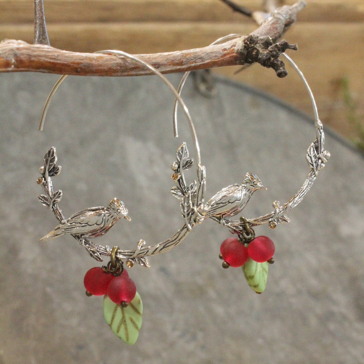 Love For Cardinals Dangle Drop Earrings