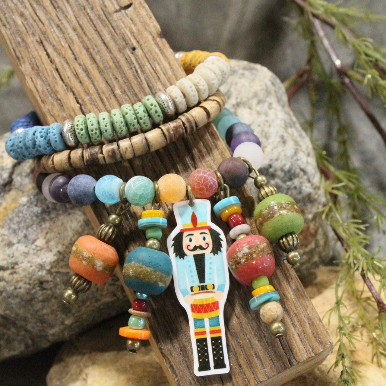 Nutcrackers On Parade Charm'd Stretch Bracelet Set