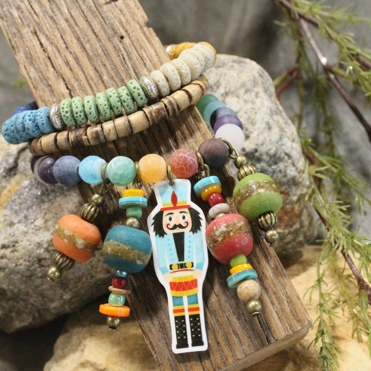 Nutcrackers On Parade Charm'd Stretch Bracelet Set