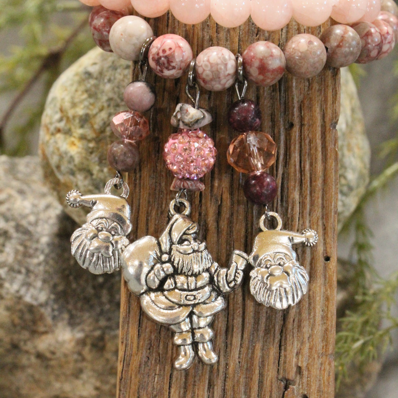 Santa's Hat Is Blushing Stretch Bracelet Set
