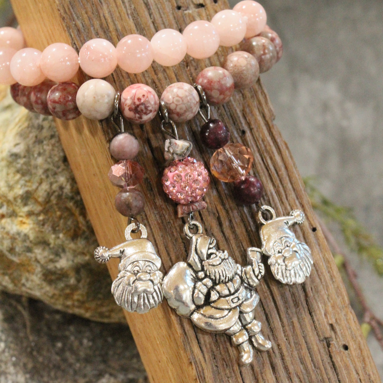 Santa's Hat Is Blushing Stretch Bracelet Set