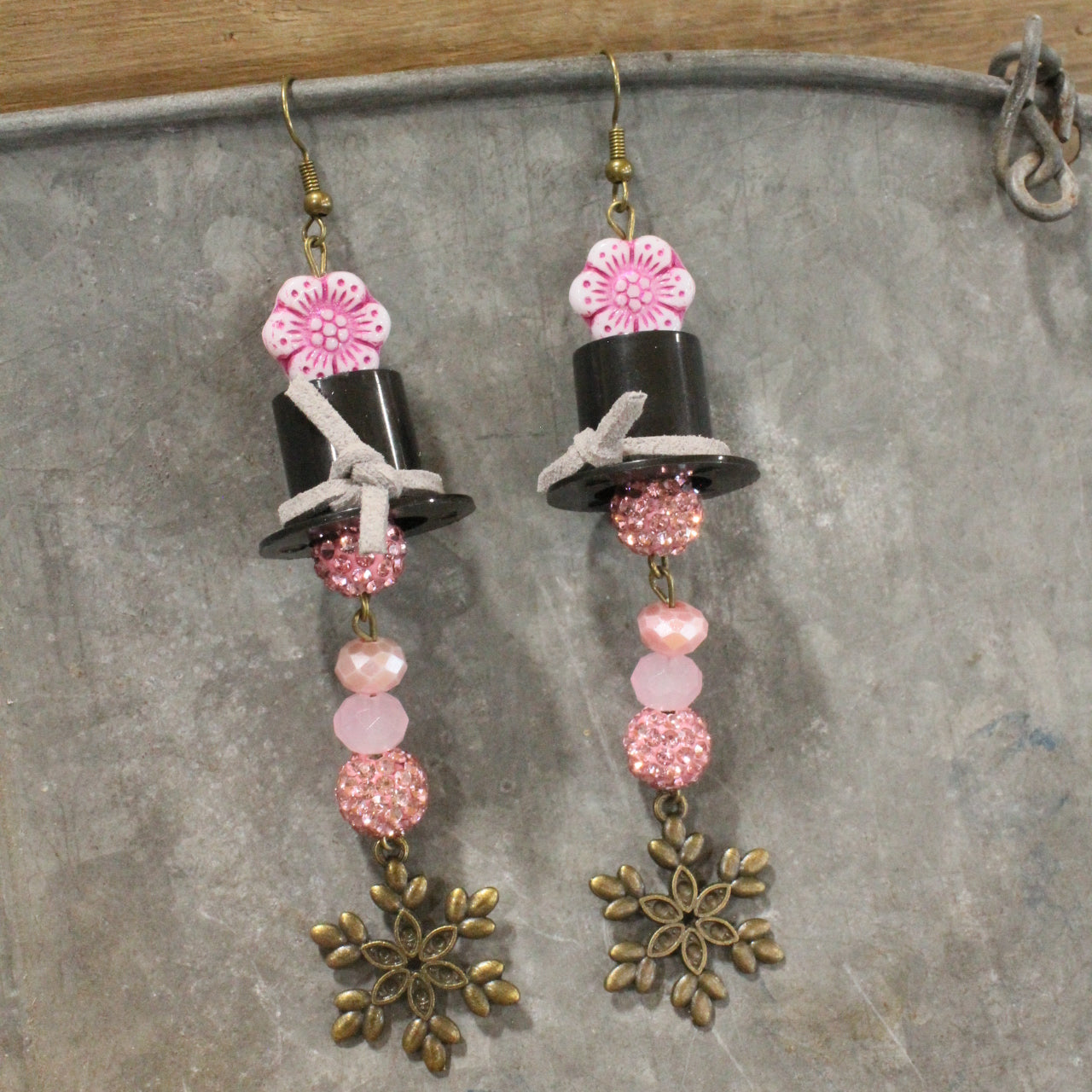 Frosty & His Snowflakes Dangle Drop Earrings