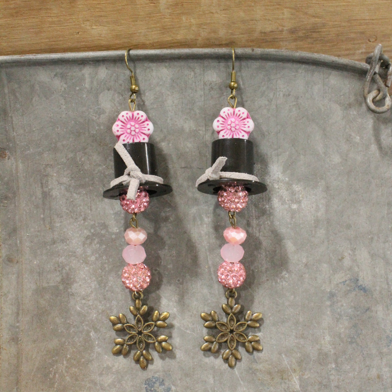 Frosty & His Snowflakes Dangle Drop Earrings