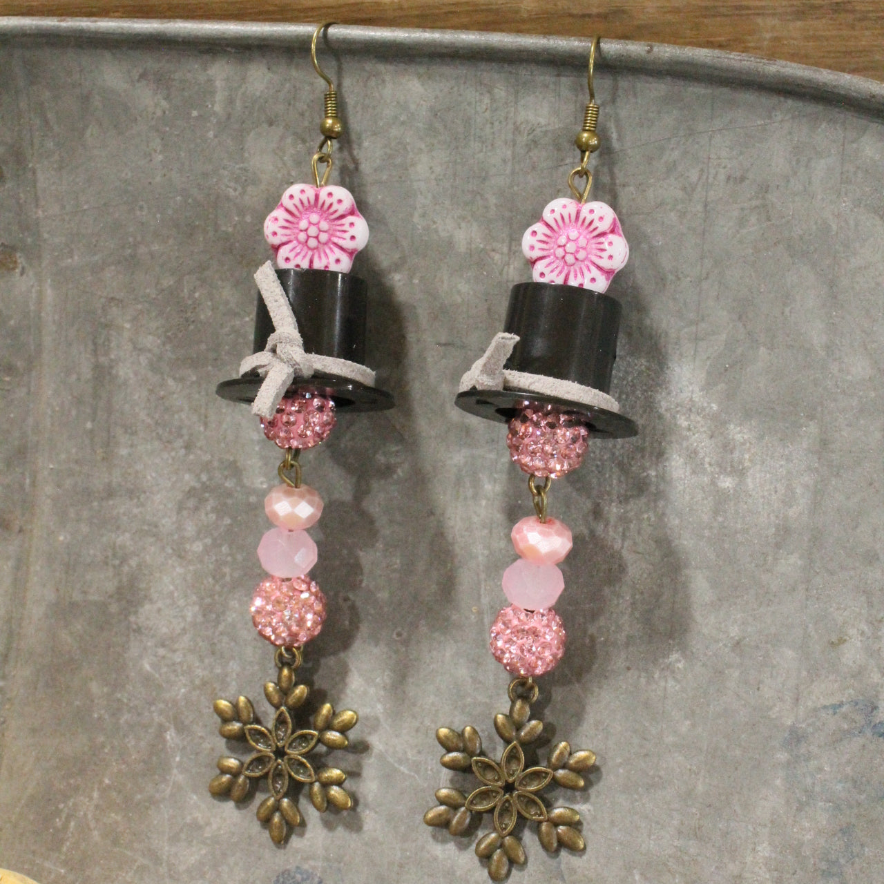 Frosty & His Snowflakes Dangle Drop Earrings