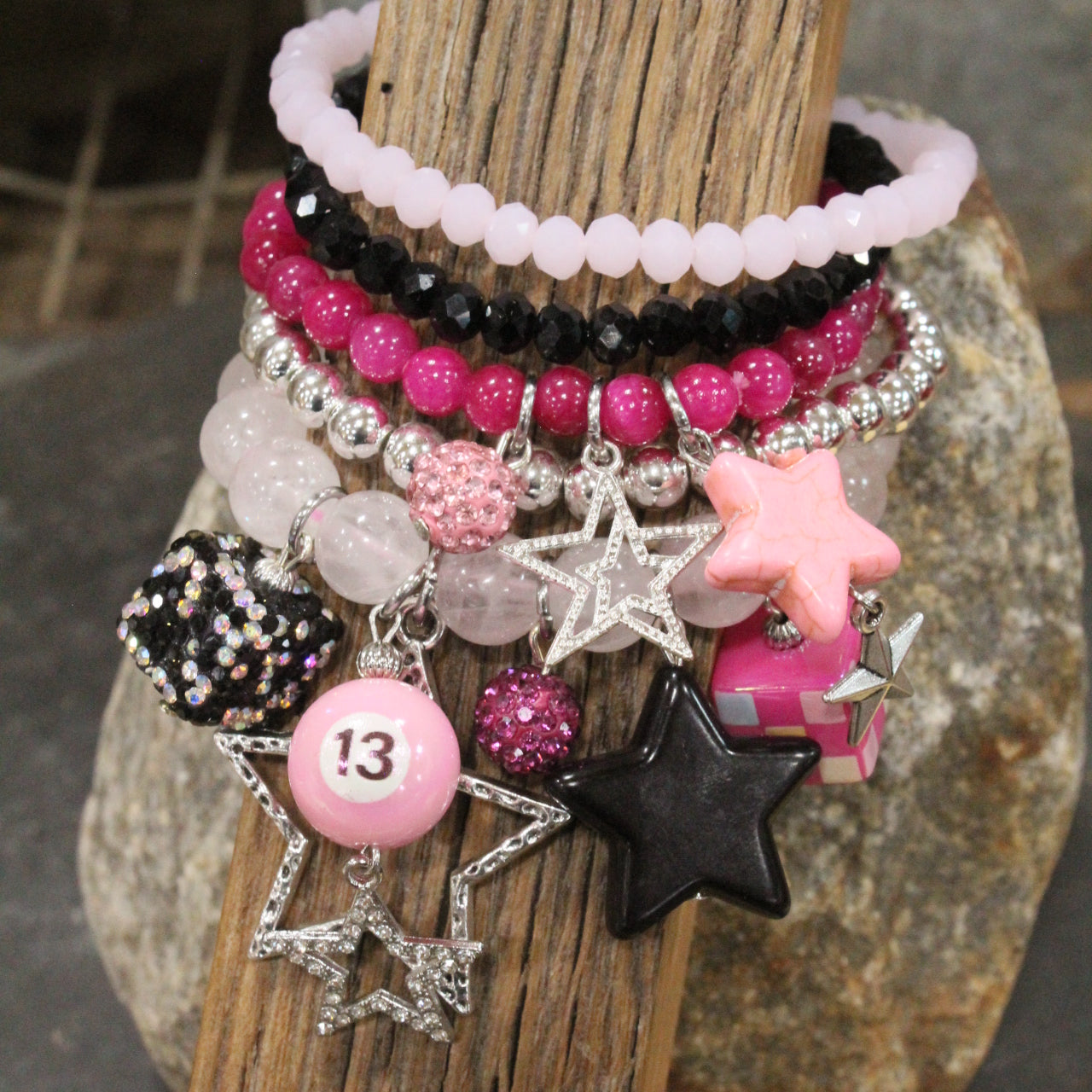 Pink, Proud, & Passionate USA Charm'd Bracelet Set
