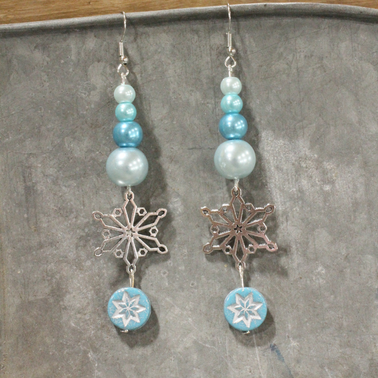 Snowflakes Are Falling Dangle Drop Earrings