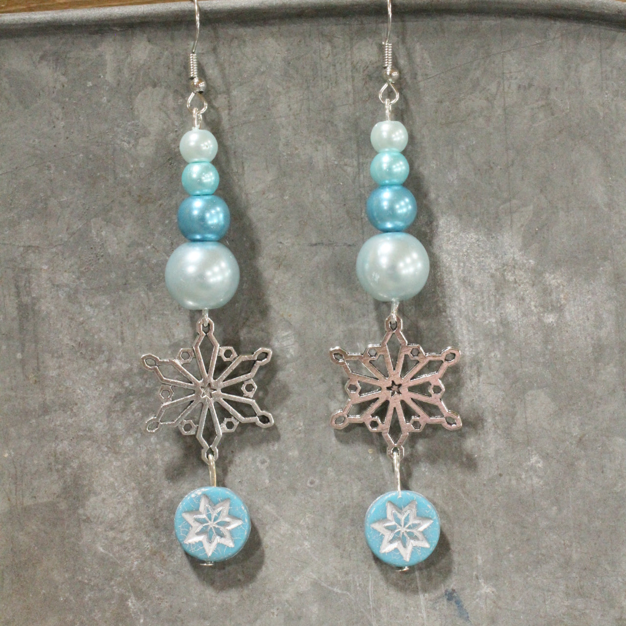 Snowflakes Are Falling Dangle Drop Earrings