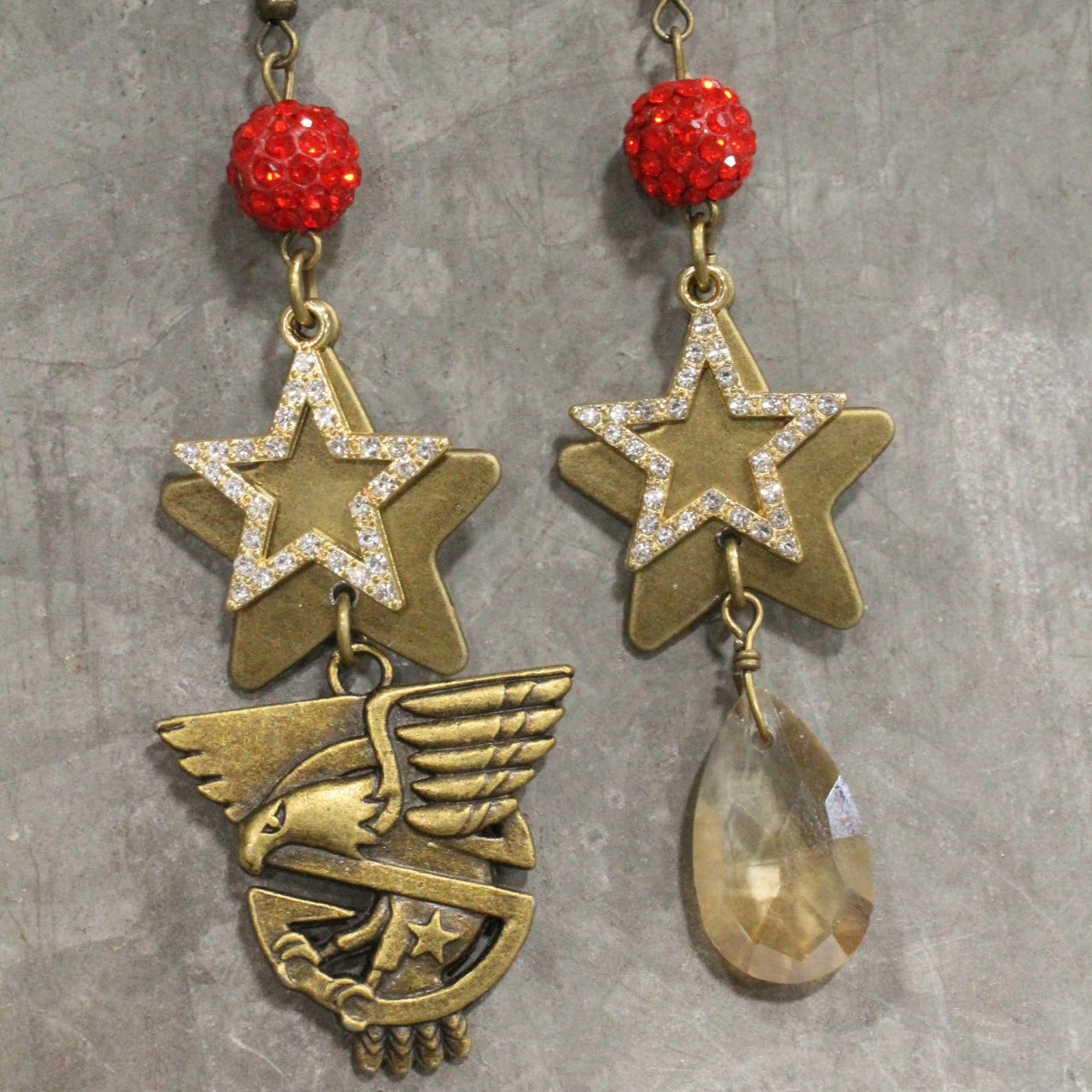 Fly Like An Eagle Golden Dangle Earrings