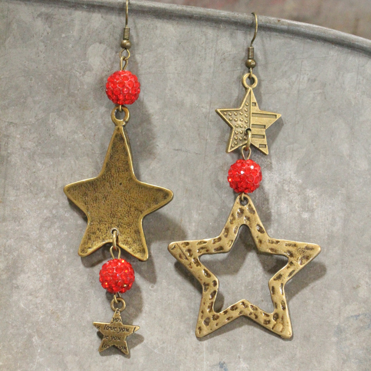 In God We Trust Golden Dangle Earrings