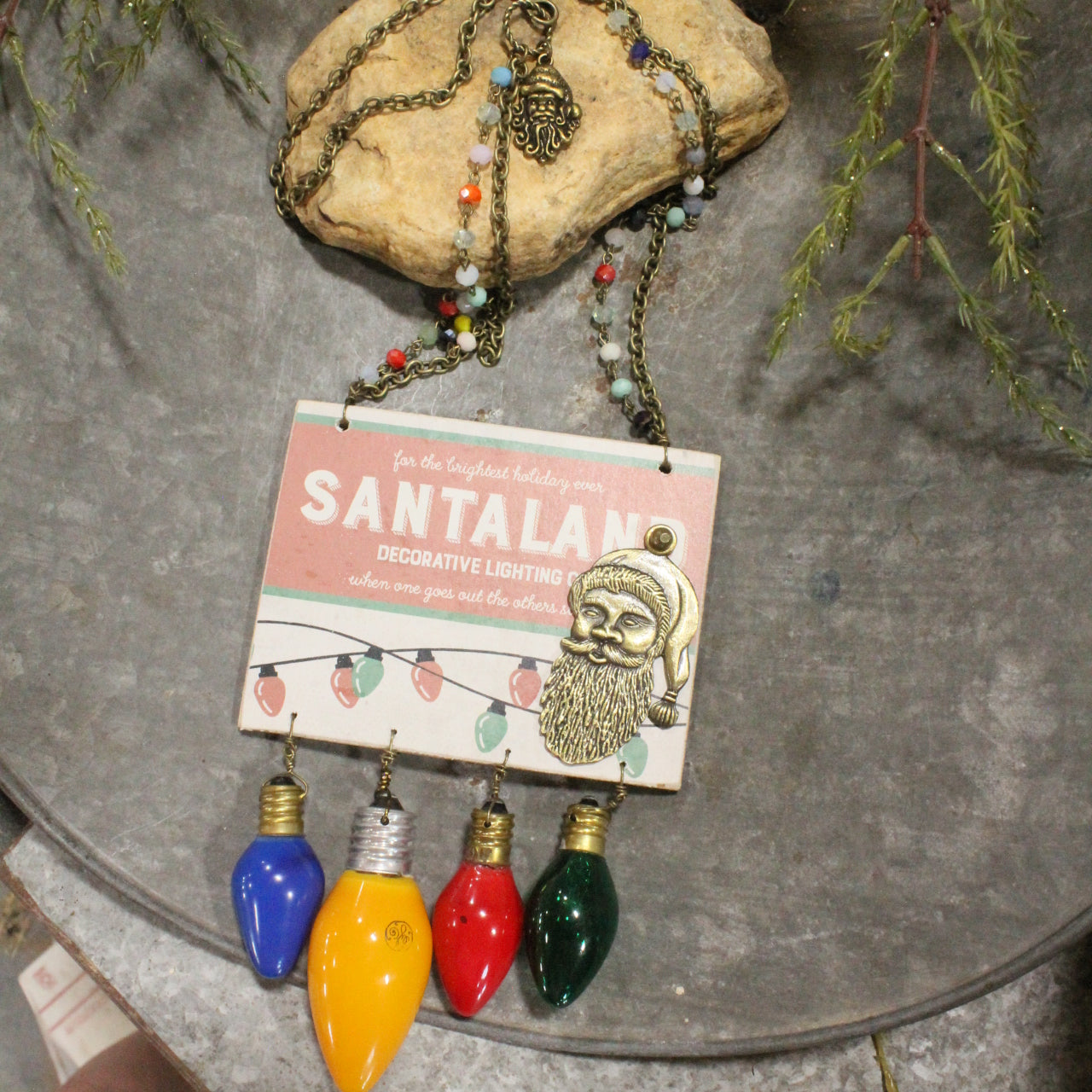 Hanging The Lights At Santa Land Charm'd Necklace