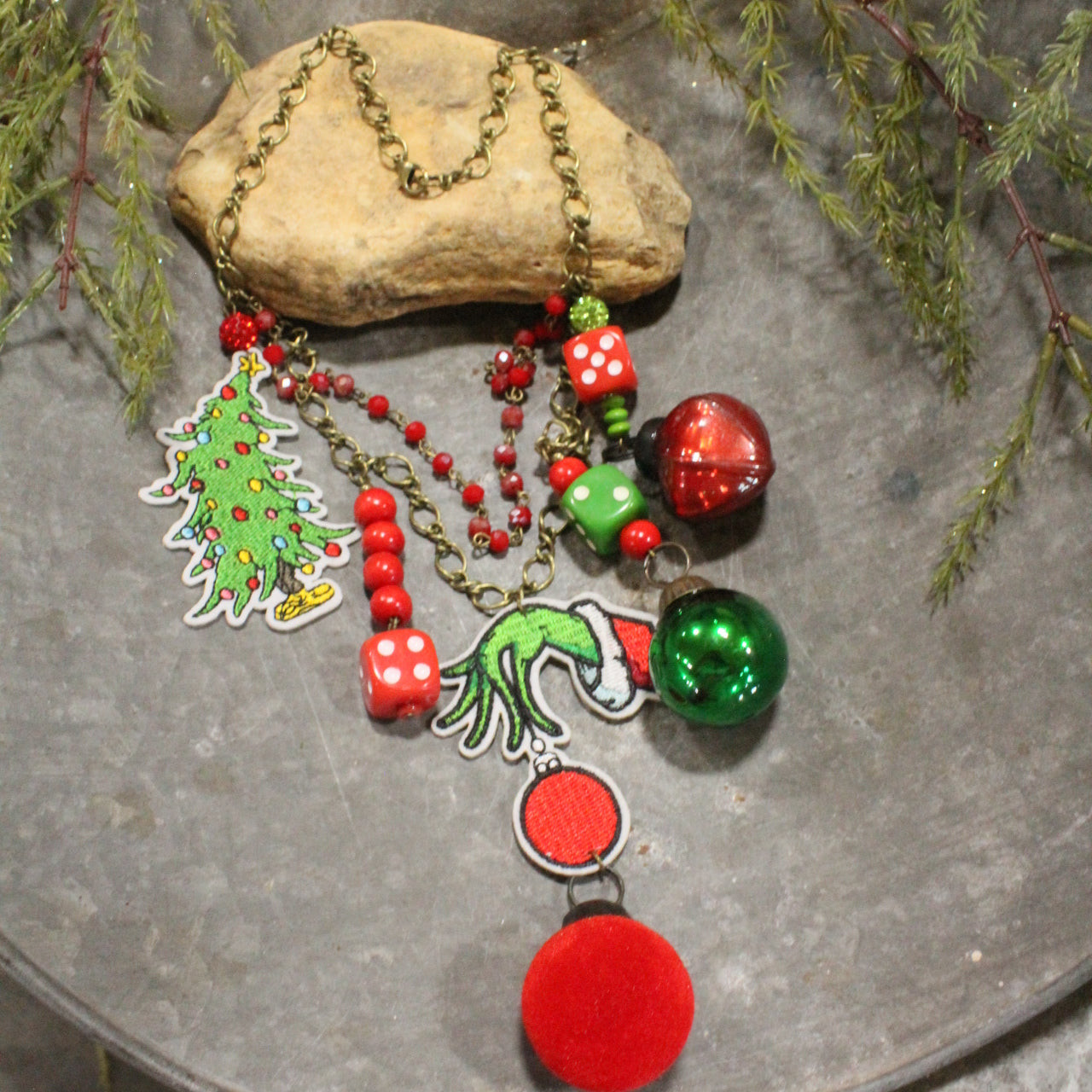 Grinchy Christmas Charm'd Necklace